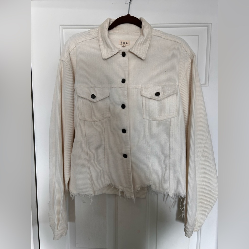 POL Cream Jean Jacket for Women